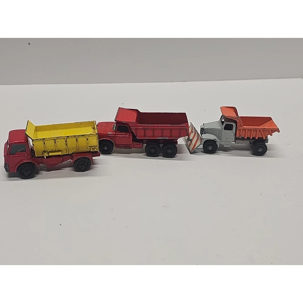 Matchbox Lesney Vintage  Job Lot Crane #30-BP #25-Dump Truck #48 Snow Plow #16